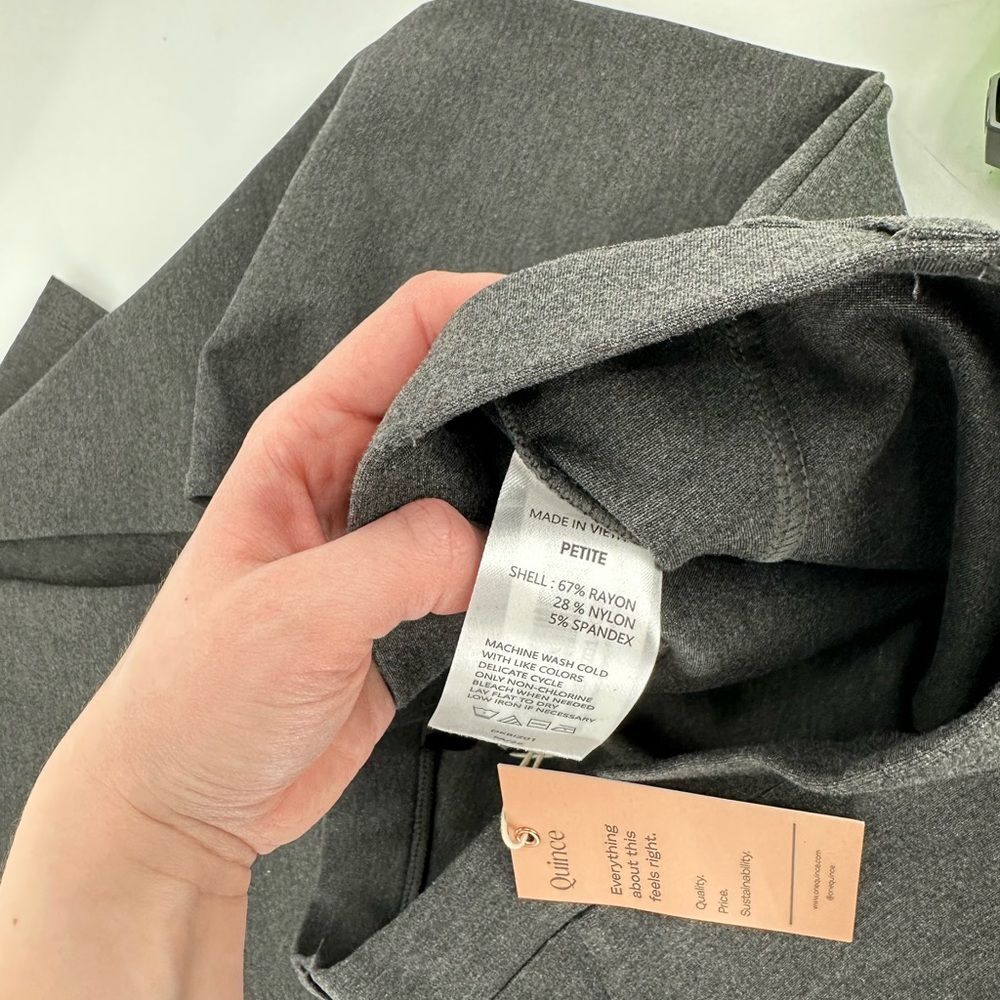 NWT Quince Ultra-Stretch Ponte Straight Leg Pants Size Medium PETITE - Picture 8 of 10
